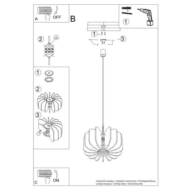 Lampa wisząca MULA 45 żółta zdjęcie 11
