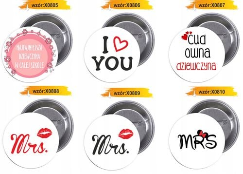 Przypinki buttony tanio prezent dla dzień kobiet na Arena.pl