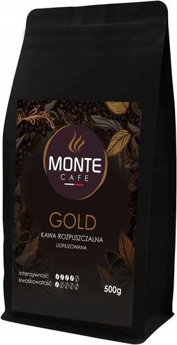 KAWA ROZPUSZCZALNA DO DOMU FIRMY GOLD 500G MONTE CAFE LIOFILIZOWANA 0,5 KG na Arena.pl