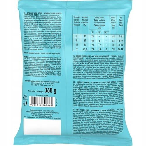 Drożdże gorzelnicze Turbo X-Pure 21,3% na 100L na Arena.pl