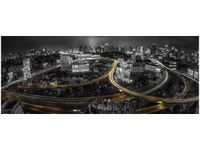 100X40CM NOC BANGKOKU OBRAZ DREWNO