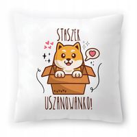 Poduszka Dla Staszka Na Urodziny Ze Zdjęciem Na Prezent Biała 40X40 Cm