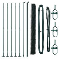 Ogrodzenie z słupkami Zielony 1.4 x 10 m Stal pokryta PCV