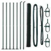 Ogrodzenie z słupkami Zielony 1.4 x 10 m Stal pokryta PCV