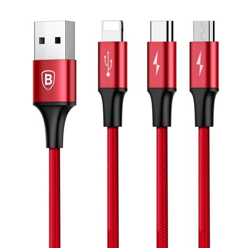 Baseus Kabel Rapid USB 3w1 Micro Usb + USB C + Lighting na Arena.pl