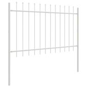 Ogrodzenie Ogrodowe Biały 8.5 x 1.2 m Stal Malowana Proszkowo