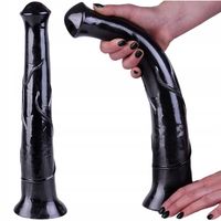 Wielki Penis Koński, Czarne Dildo Konia XXL 40 cm