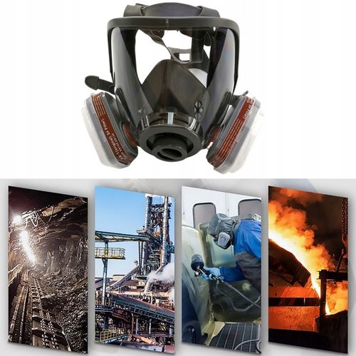 MASKA LAKIERNICZA PEŁNOTWARZOWA TYPu 3M 6800 GAZOWA CHEMICZNA FILTRY x10 na Arena.pl