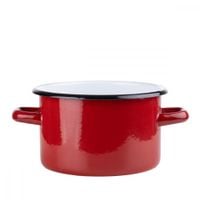 GARNEK EMALIOWANY EMALIA RYBNIK CZERWONY 16 CM 2 L