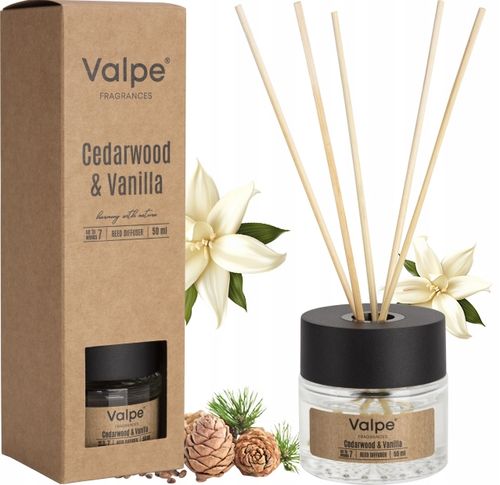 valpe dyfuzor zapachowy z patyczkami drzewo cedrowe - wanilia 50 ml dz50-81 na Arena.pl