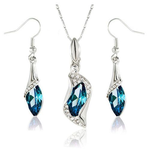 KOMPLET SWAROVSKI ELEMENTS SOPELKI BLUE VA58 na Arena.pl