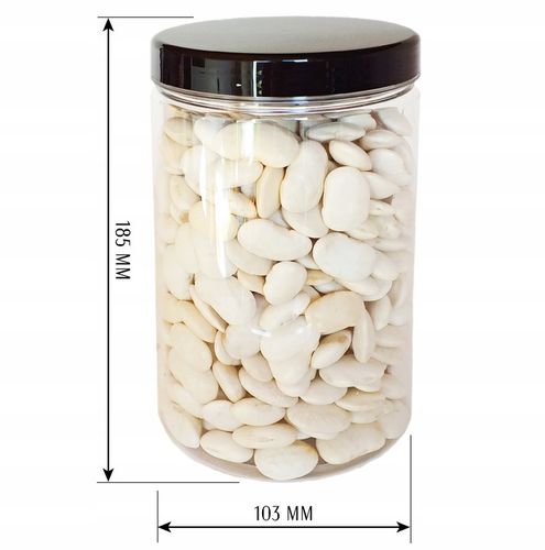 6szt pojemnik na żywność 1250ml słoik PET na produkty sypkie zestaw 1,25l na Arena.pl