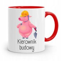 Kubek Czerwony Budowlańca Majstra Fachowca Prezent Z Nadrukiem Ze Zdjęciem