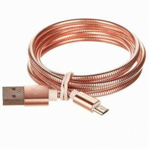 Kabel CellFish kovový, USB/micro USB, 1m (CELLKOVPINK) Różowy na Arena.pl