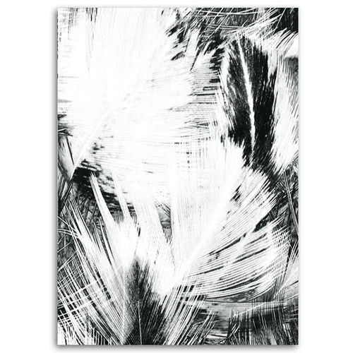 OBRAZ NA PŁÓTNIE Abstrakcja Liście B&W 80x120 na Arena.pl