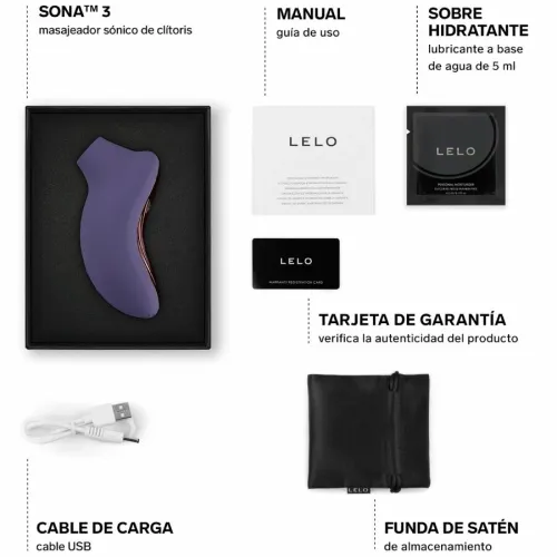 lelo sona 3 cyber purple - sonic system, 12 trybow, aplikacja na Arena.pl