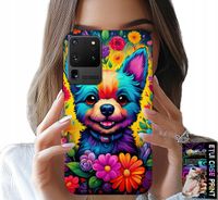 ETUI DO SAMSUNG GALAXY S20 Ultra - KWIACISTE WZORY PIESEK PIES JORK PLECKI