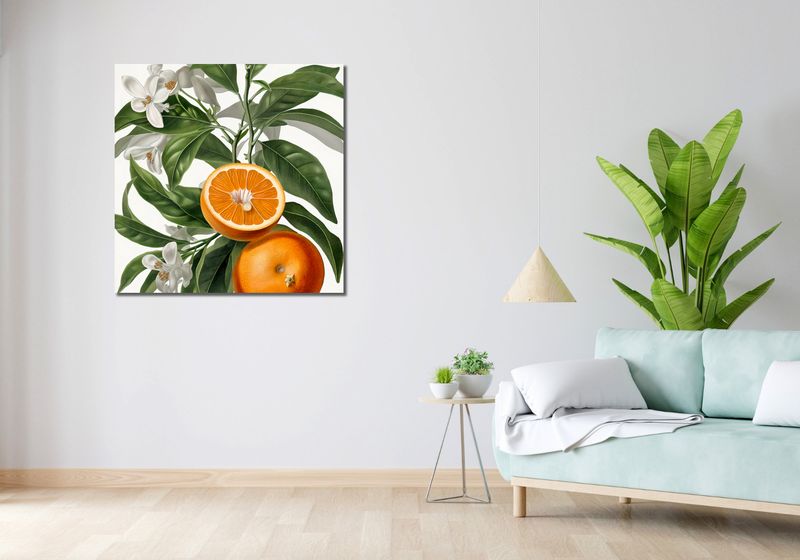 Obraz 90x90cm Dojrzałość Pomarańczy zdjęcie 2