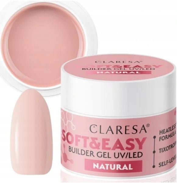 Claresa Żel Budujący Soft & Easy Builder Gel 45 g - Natural zdjęcie 6