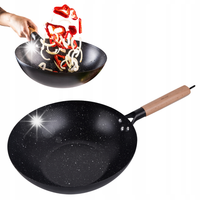 Patelnia Wok 30 cm, stal węglowa, powłoka nieprzywierająca, KINGHOFF