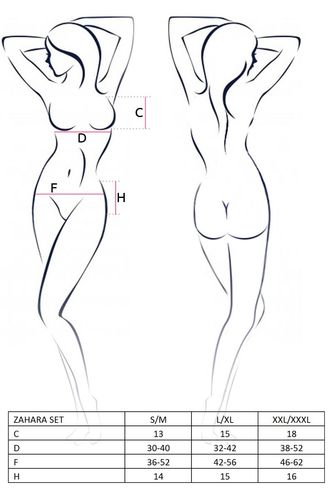 Bielizna-Zahara Set Black S/M - Casmir na Arena.pl