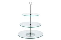 SZKLANA PATERA KINGHOFF 3-POZIOMOWA NA OWOCE CIASTA KH-4016