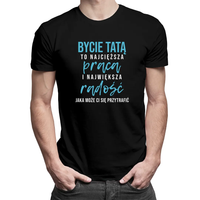 Bycie tatą to najcięższa praca i największa radość - męska koszulka z M