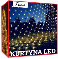 SIATKA ŚWIETLNA kurtyna ledowa led Świąteczna CIEPŁY BIAŁY lampki choinkowe