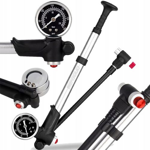 POMPKA RĘCZNA DO AMORTYZATORÓW 300PSI ALUMINIOWA + UCHWYT MANOMETR DAMPERÓW na Arena.pl
