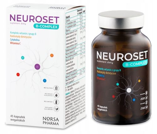 Norsa Pharma NEUROSET B-Complex | B - kompleks | układ nerwowy | 45 kaps. na Arena.pl