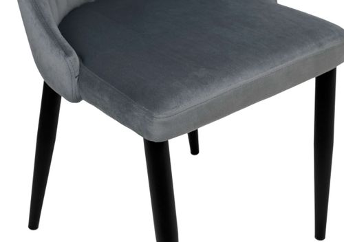 Krzesło welurowe LORIENT VELVET grafitowe na Arena.pl