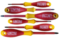 WKRĘTAKI ŚRUBOKRĘTY IZOLOWANE DLA ELEKTRYKA 1000V ZESTAW WKRĘTAKÓW 6 SZTUK