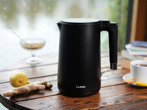 CZAJNIK ELEKTRYCZNY LUND 2200W 1,5L CZARNY PODWÓJNE ŚCIANKI na Arena.pl
