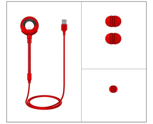Uchwyt samochodowy kabel 2w1 Iphone Baseus O-type czerwony na Arena.pl