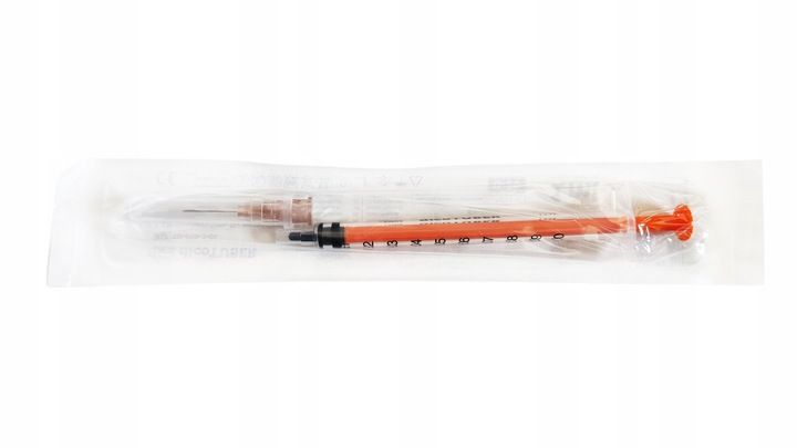 Strzykawki Insulinowe Z Igłą U100 1ml Zestaw 100 Sztuk 0,4x13 mm Zarys zdjęcie 4