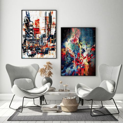 Zestaw dwóch plakatów abstrakcja 21x29,7 cm A4 na Arena.pl