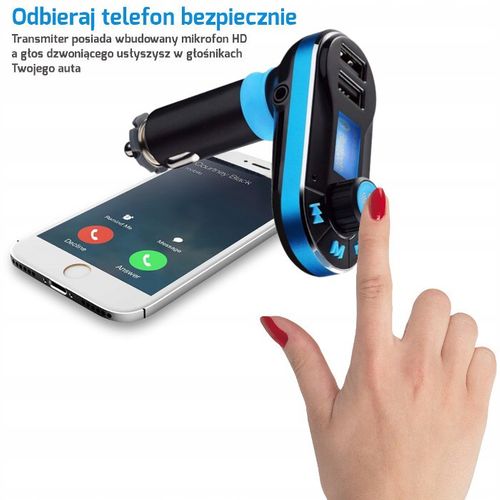 Transmiter Samochodowy Bluetooth FM z Szybką Ładowarka na Arena.pl