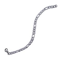 bransoletka figaro prążki 21 cm(b22/men/42/1 stal)