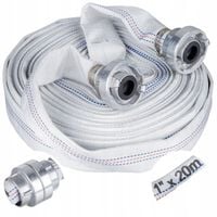 WĄŻ 1'' STRAŻACKI DO WODY SZAMBA 20M PARCIANY MOCNY 1CAL GUMOWY