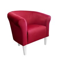 Fotel Milo nogi 20cm białe czerwony MG31