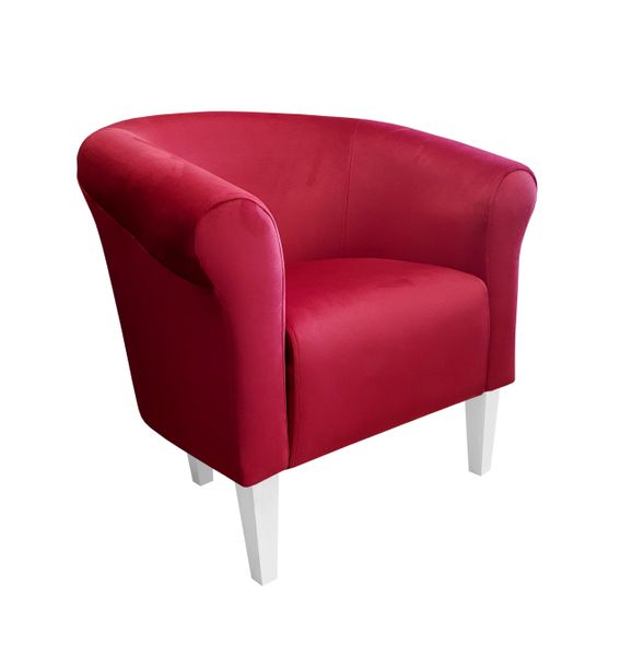 Fotel Milo nogi 20cm białe czerwony MG31 zdjęcie 1