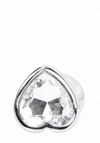 love heart diamond plug - 3.75 inch - silver na Arena.pl