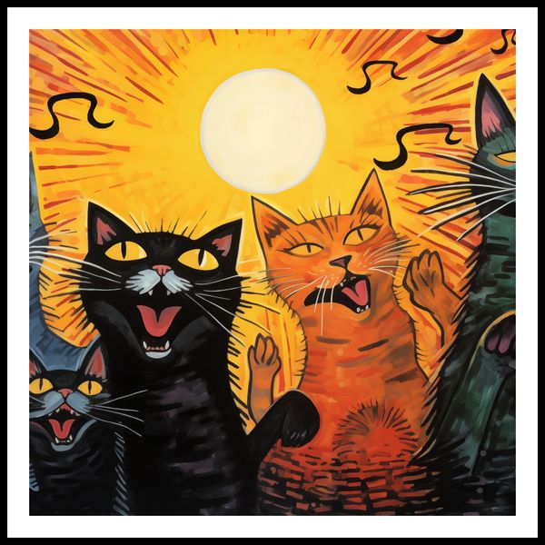 Plakat 100x100cm Kocie Koncertowanie zdjęcie 3