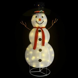 Dekoracja świąteczna, bałwan z LED, luksusowa tkanina, 180 cm