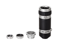 Obiektyw do telefonu smartfona zestaw 4w1 M-Life
