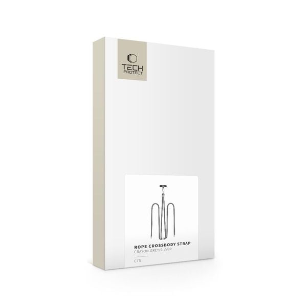 TECH-PROTECT C7S ROPE CROSSBODY STRAP CRAYON GREY/SILVER zdjęcie 4