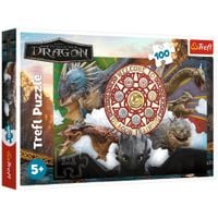 Puzzle - 100 - Smoki w akcji - Trefl 16524