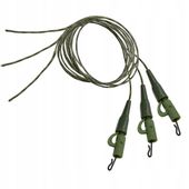 3x Zestaw Karpiowy LEAD CORE bezpieczny klips 75cm