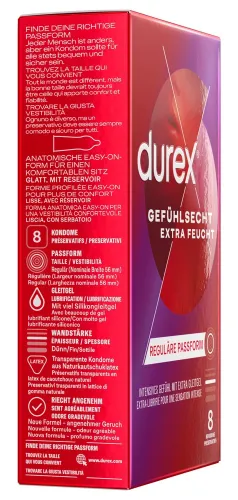 durex sensitive extra feucht 8 szt. - prezerwatywy silnie nawilżone na Arena.pl