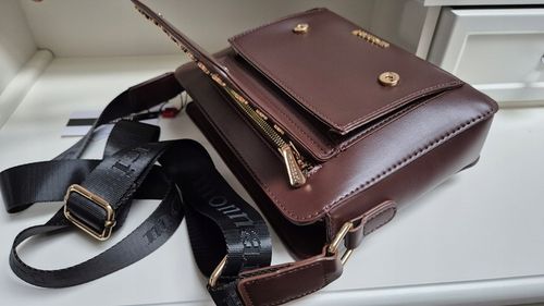 TOREBKA BRĄZOWA LISTONOSZKA MONNARI PASEK LOGO na Arena.pl